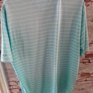 Greg Norman Large short sleeve collar aqua golf shirt
